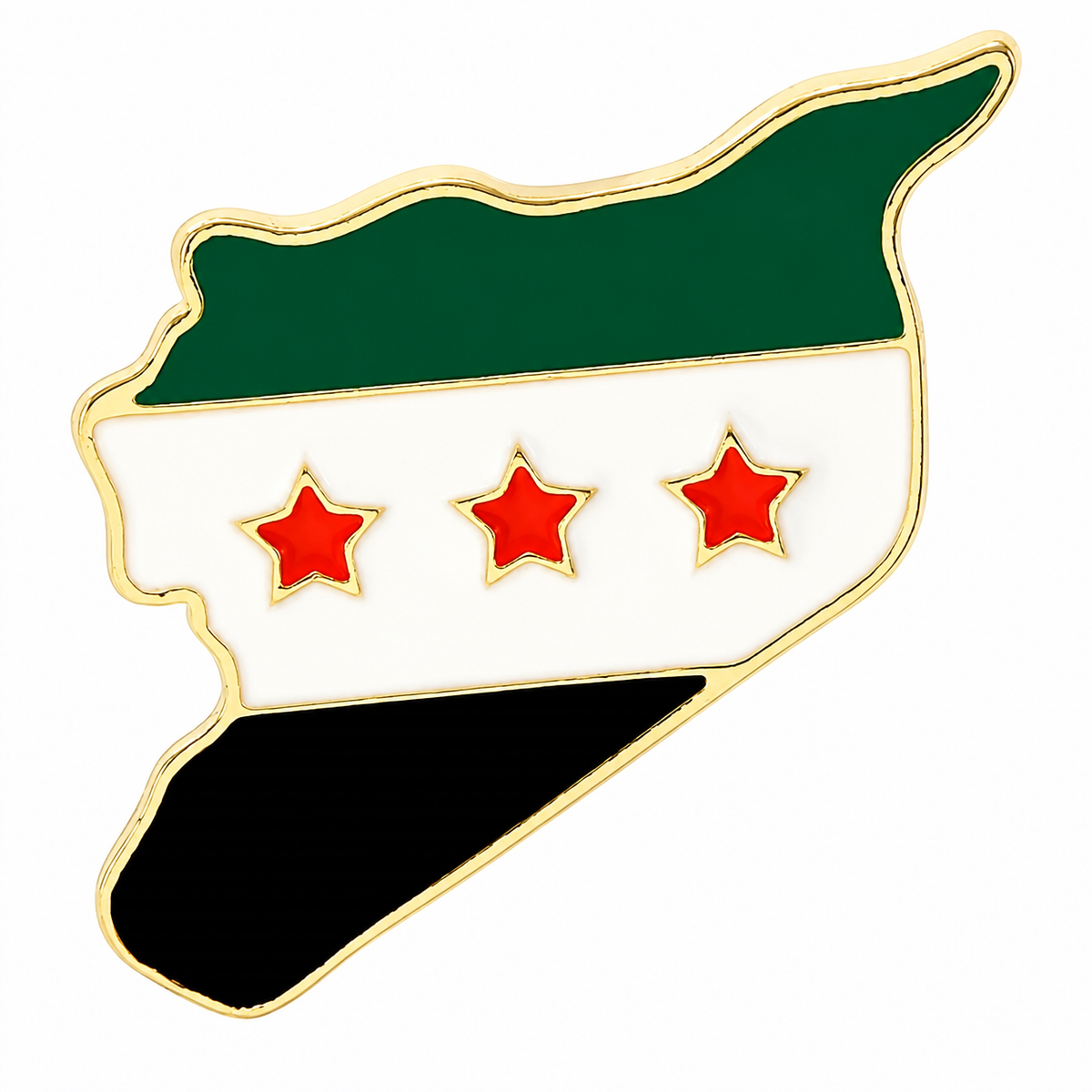 Syria Map Lapel Pin – Gold