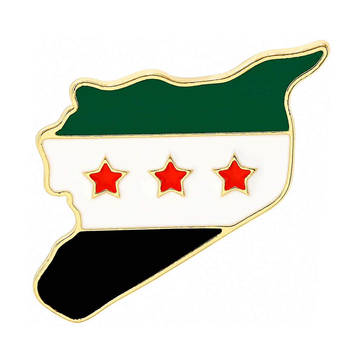 Syria Map Lapel Pin – Gold