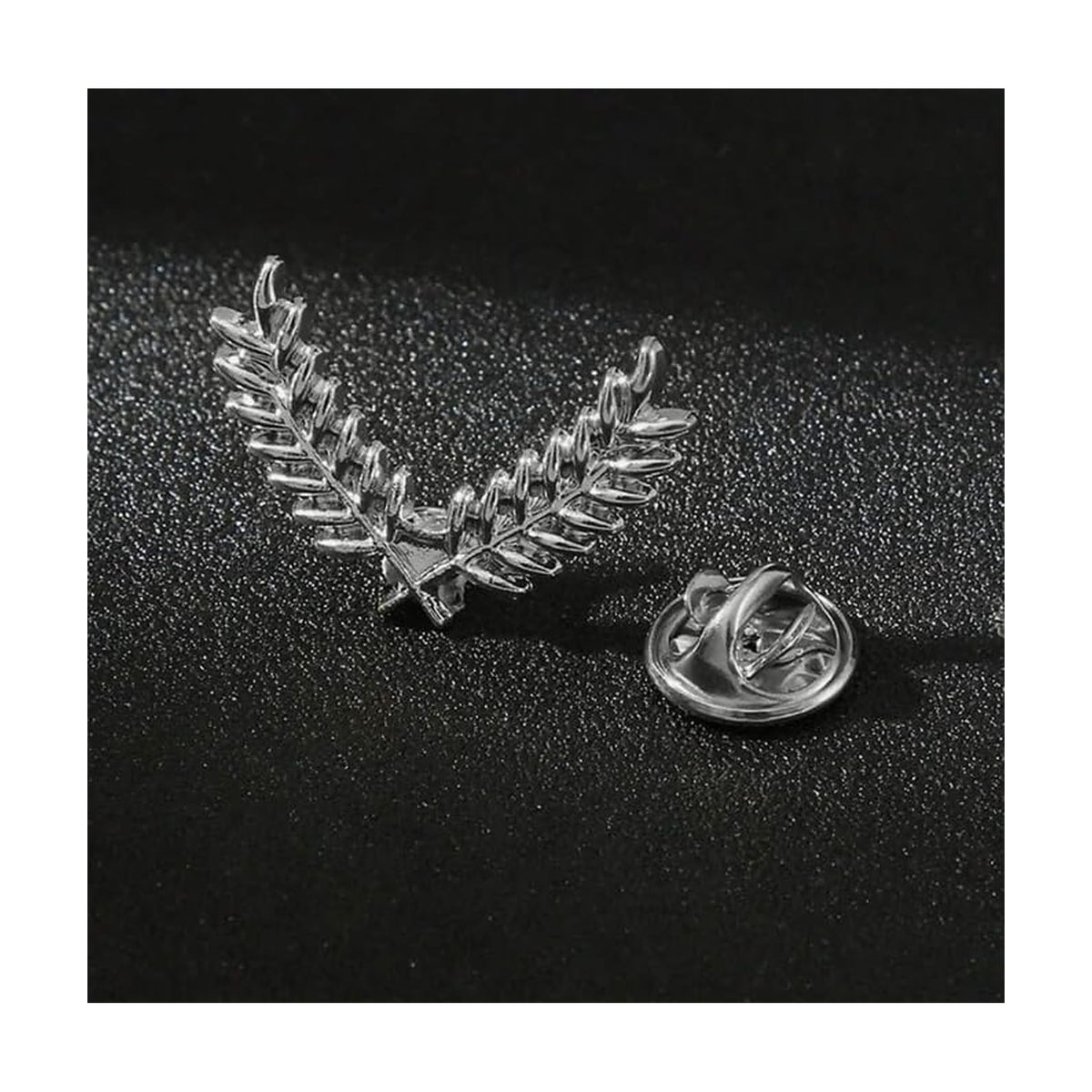 Double Branch Lapel Pin — Silver pin with butterfly clasp
