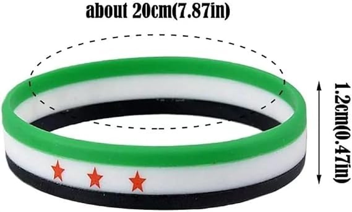 Syria Flag Wristbands – 2 Pack – additional product view 1