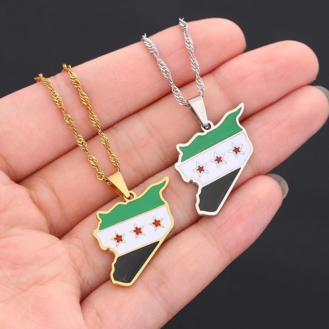 Syria Map Necklace – additional product view 2