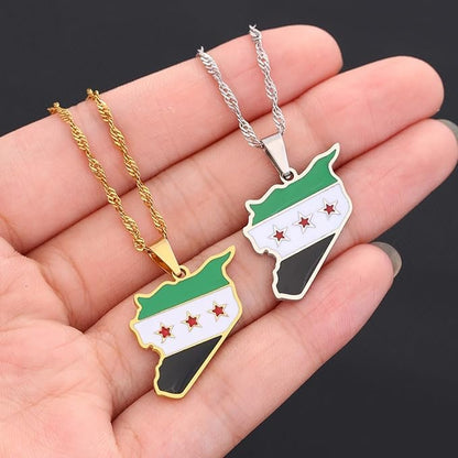 Syria Map Necklace – additional product view 2