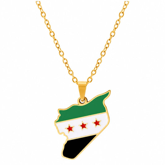 Syria Map Necklace – main product view