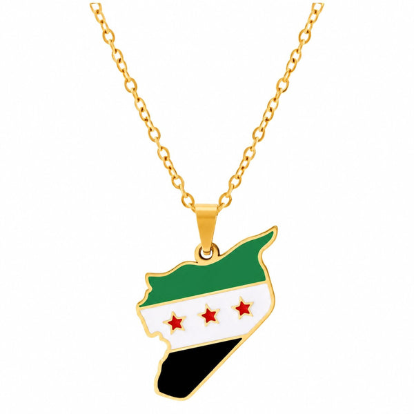 Syria Map Necklace – main product view