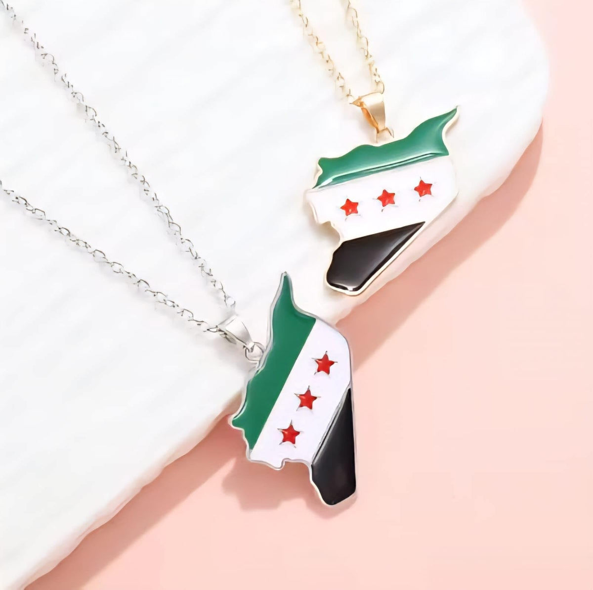 Syria Map Necklace – additional product view 1