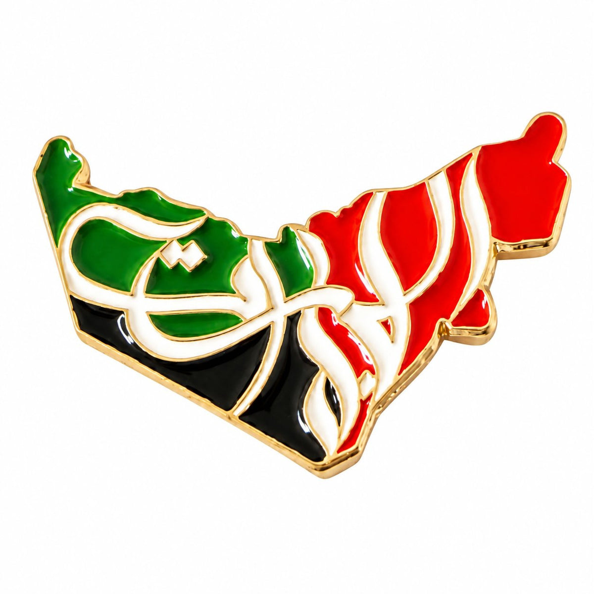 UAE Calligraphy Magnetic Pin – Gold