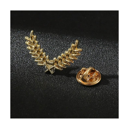 Double Branch Lapel Pin — Gold pin with butterfly clasp