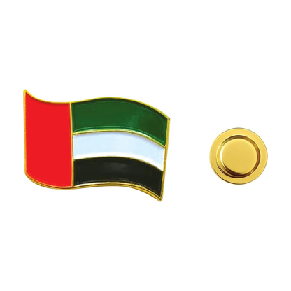UAE Flag Magnetic Pin — Magnetic backing
