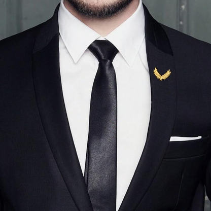 Double Branch Lapel Pin — in use